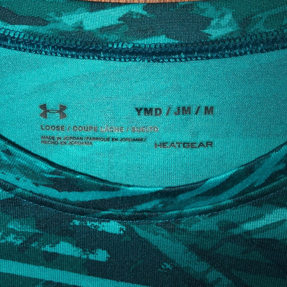 Under Armour Kids Teal and Black Short Sleeve Tee - Picture 2 of 4